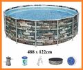 Bestway Steel Pro MAX 488 x 122cm Gartenpool Pool 56966 Mit Pumpe u. Zubehör