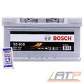 BOSCH AUTOBATTERIE 12V 85Ah STARTERBATTERIE 800A INKL LIQUI MOLY BATTERIEPOLFETT