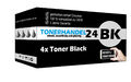 4x Toner TN326 BK kompatibel für Brother MFC-L8650 DCP-L8450 HL-L8350 MFC-L8600
