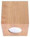 Quadratische Deckenleuchte Holz B:10cm klein GU10 Flur Wohnzimmer Lampe