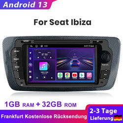 7" Android 13 Für Seat Ibiza Autoradio Navi GPS SWC USB DAB+ RDS WIFI BT 1+32G 