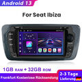 7" Android 13 Für Seat Ibiza Autoradio Navi GPS SWC USB DAB+ RDS WIFI BT 1+32G 