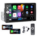 7" Autoradio 1Din Apple Carplay/Android Auto Navi Touchscreen USB Bluetooth FM