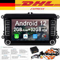 7" Autoradio Android 12 GPS Navi 2G+32G für VW GOLF 5 6 Passat Touran Tiguan EOS