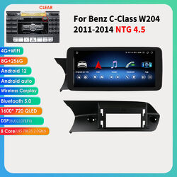 8+256G Für Benz C-Klasse W204 NTG4.5 10.33" Android12 Autoradio CarPlay GPS WIFI