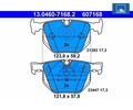 Bremsbelagsatz, Scheibenbremse ATE 13.0460-7168.2 für BMW