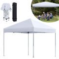 3x3 Faltbar Pavillon Pop Up Partyzelt Faltpavillon Gartenpavillon UV-Schutz Weiß