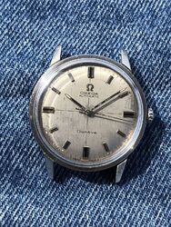 Omega Automatic Geneve Cal 552 Original Grey Dial Rare Watch Vintage