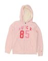 Tommy Hilfiger Mädchen Graphic Zip Hoodie Pullover 12-13 Jahre Large Pink EV15