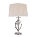 Tischleuchte Schreibtischlampe Beistelllampe Stahl Nickel H 58cm Wohnzimmerlampe