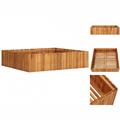 Garten-Hochbeet 100 X 100 X 25 Cm Massivholz Akazie Holz