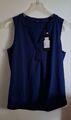Zero Damen Top Blusenshirt Gr.36 Damen blau