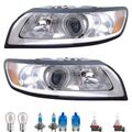 Scheinwerfer Set Chrom inkl. Premium Lampen für Volvo V50 MW mit LWR Motor
