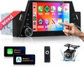 5" Single 1DIN Touchscreen Autoradio Apple CarPlay/Android Auto BT USB + Kamera