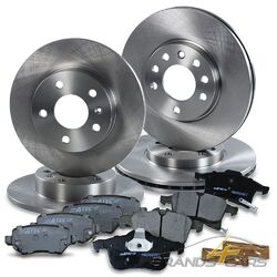ATEC BREMSSCHEIBEN+BREMSBELÄGE BREMSKLÖTZE VORNE+HINTEN FÜR OPEL ASTRA H COMBO### PASSEND BEI 5-LOCH FELGE ###