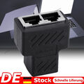 RJ45 Y Netzwerk Lan Verteiler Adapter 1zu2 Splitter Cat6A Ethernet Kabel NEU
