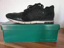 Paul Green Sneakers Leder Schwarz Größe 39,5 – 40 gebraucht