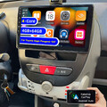 Autoradio Android13 4+64G Carplay GPS Nav Für Toyota Aygo Citroen C1 Peugeot 107