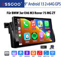 DAB+ Für BMW 3er E46 M3 Rover 75 Carplay Android 13 Autoradio GPS Navi KAM 2+64G