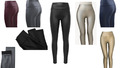 DAMEN  KUNSTLEDER LEGGINGS LEICHTES INNENFLEECE LEGGINS HOHE TAILLE HIGH WAIST