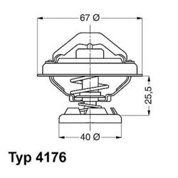 BorgWarner (Wahler) 4176.85D Thermostat, Kühlmittel für DAEWOO MERCEDES-BENZ