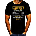 Handwerker Bauarbeiter Print Tshirt T- Shirt Herren