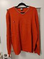 Tommy Hilfiger Vintage Sweatshirt Orange Gr. XL Herren Frauen Unisex 