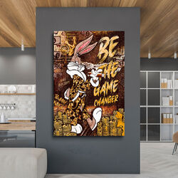 Acrylglasbild Bunny Wandbild Luxus Geld Erfolg Comic Bilder Business Poster