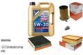 MAHLE Inspektionspaket 5 L Liqui Moly Longlife III 5W-30 für VW Tiguan 2.0 TDI