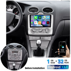 Für Ford Focus MK2 MK II 2004-2011 1G+32G Carplay Autoradio Android 13 GPS Navi