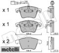 metelli 22-0552-1 Bremsbelagsatz für Scheibenbremse Bremsbelagsatz für VW 