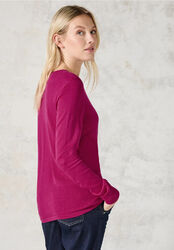 CECIL 302754 BASIC Sweatshirt langarm Feinstrickpullover Strickdetails pink