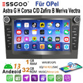 Für Opel Vectra Corsa C D Astra H GPS NAVI Android 13 Apple Carplay Autoradio BT