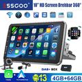 1 DIN DAB+ Autoradio Android 13 Carplay 4+64G Drehbarer Bildschirm GPS NAVI RDS