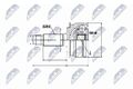 NTY Gelenksatz, Antriebswelle Links, Rechts, Vorderachse für SUBARU