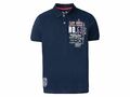 Camp David Herren Poloshirt, mit Druck, Stickerei, in weiß / navy, Gr. M / XXL 