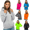 Kapuzenpullover Sweatshirt Langarmshirt Hoodie Unifarben Sport Damen OZONEE W02