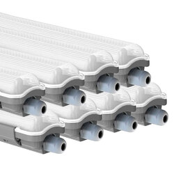 Wannenleuchte Feuchtraumleuchte LED Röhre 6400K Garagenlampe Kellerlampe 8er Set