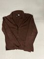 Damen Cardigan Braun mit Knopfleiste und Taschen, Größe 40
