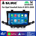 4+64G Autoradio Android 14 Carplay GPS WIFI FM Für Opel Astra K 2015-2020 8 Core