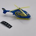 Fast Lane EM Hubschrauber Spielzeug blau Polizei Diecast ca. 3" Kombiporto