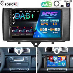 DAB+ Für Smart Fortwo 451 2010-2015 Android 13 2+64GB Autoradio GPS Navi CarPlay