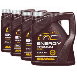 16 Liter (4x4) MANNOL Energy Premium 7908 5W-30 Motoröl API SP