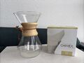 Chemex große Glas-Kaffeekanne Kaffeebereiter Glaskaraffe 1,5L 8 Tassen + Filter