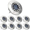 8 Pcs Solarlampe Solarleuchte Gartenlicht 12LEDs Außen Beleuchtung Bodenstrahler