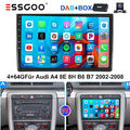 4+64G Für Audi A4 8E 8H B6 B7 2000-2009 DAB+ Autoradio GPS CarPlay Android13 KAM