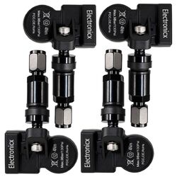 4x TPMS Reifendrucksensoren Luftdrucksensor Metallventil Schwarz für BMW X5 3614