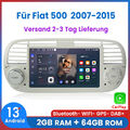 Für Fiat 500 2007-2015 Carplay Android 13 Autoradio GPS NAVI 2+64GB Android Auto