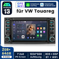 Android 13 7''Autoradio 64GB BT DAB+ GPS für VW T5 Transporter Multivan Touareg 