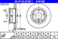 2x Bremsscheibe ATE 24.0116-0108.1 für VW TRANSPORTER T4 7DH 70B 70A 7DB 70J 70C